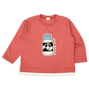 [ベビー]長袖Tシャツ　サガラ　ローズ