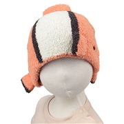 [48~50cm]ニット帽　アニマルモコモコ　すいぞくかん　カクレクマノミ