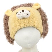 [48~50cm]ニット帽　アニマルモコモコ　どうぶつえん　ライオン