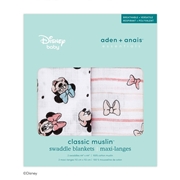 aden＋anais ＤＩＳＮＥＹスワドル２枚入りミニーレインボー
