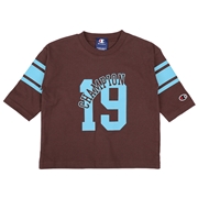 [ベビー]チャンピオン７分袖Tシャツ　袖ライン　ブラウン