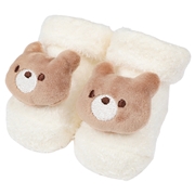 ふわふわぬいぐるみ付きソックス くま