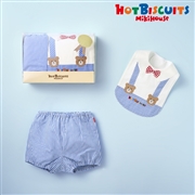 [ギフト] スタイ＆ブルマギフトセット ブルー[ミキハウス　ホットビスケッツ]