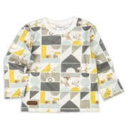 [キッズ]長袖Tシャツ　総柄　PEANUTSBaby　イエロー