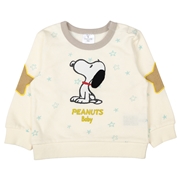 [キッズ]長袖トレーナー　耳立体　PEANUTSBaby　オフホワイト