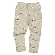 [キッズ]ロングパンツ　ストレッチ　総柄　PEANUTSBaby　ベージュ