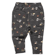 [ベビー]ロングパンツ　ストレッチ　総柄　PEANUTSBaby　チャコールグレー