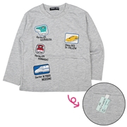 [キッズ]ＪＲ新幹線切符Ｔシャツ　グレー