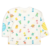 [キッズ]総柄Tシャツ　みいつけた！　ホワイト