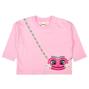 [ベビー]ポシェット風Tシャツ　けけちゃま　ピンク