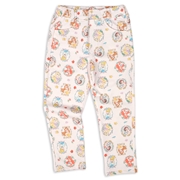 [キッズ]10分丈　ストレッチパンツ　プリンセス総柄