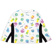 [キッズ]INFILM　長袖Tシャツ　モンスター総柄　ホワイト