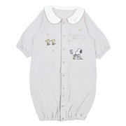長袖ドレスオール　PEANUTS Baby　えり付き　グレー