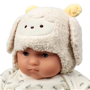 [42~48cm]ウィンター帽　アニマルもこもこ　アイボリー