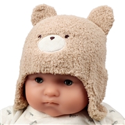[42~48cm]ウィンター帽　アニマルもこもこ　ベージュ