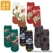 [お楽しみ袋]キッズソックス５足組セット　ジュラシックパーク