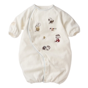 長袖ドレスオール　PEANUTS Baby　モチーフ刺しゅう　オフホワイト