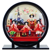 【送料無料】五人ケース飾り「円形リボン桜」 38048M 雛人形