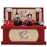 【送料無料】 親王収納飾り「梅と桜模様刺繍屏風」35222F 雛人形