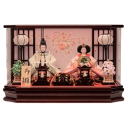 【送料無料】 吉徳 親王ケース飾り　「桜刺繍にクリスタル」　38973W 雛人形
