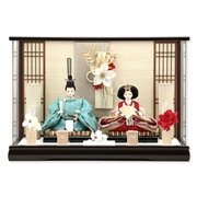 親王ケース飾り「紅白水引格子」 38085M 雛人形 【メーカー直送】