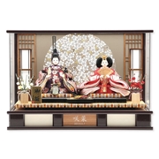 親王ケース飾り「桜満開格子」 38087M 雛人形 【メーカー直送】