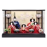 五人ケース飾り「華雅桜花」 38093M 雛人形 【メーカー直送】