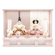 親王ケース飾り「桜花ピンク」 38092M 雛人形 【メーカー直送】