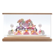 ケース飾り「ちりめん舞桜五人うさぎ雛」 93102K 雛人形 【メーカー直送】