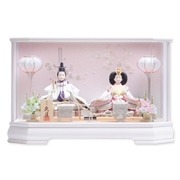 親王ケース飾り「六角ハートベージュ」 38121K 雛人形 【メーカー直送】