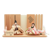 親王飾り「白木目七宝文様」 33781W 雛人形 【メーカー直送】