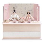 親王収納飾り「ナチュラルピンク桜」 35113K 雛人形 【メーカー直送】