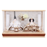 親王ケース飾り「木目プリフラワー」 38163F 雛人形 【メーカー直送】