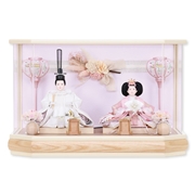 親王ケース飾り「プリフラワー市松紋様」 38161F 雛人形 【メーカー直送】