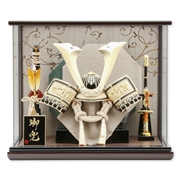 兜ケース飾り「唐草竜黒金大鍬 56093M 五月人形 【メーカー直送】