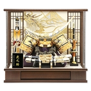 名入れ兜ケース「富士竜金彫金伊達政宗」 56095M 五月人形 【メーカー直送】