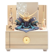 兜収納飾り「木目縹上杉」 54110K 五月人形 【メーカー直送】