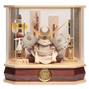 兜ケース飾り　「ナチュラル六角上杉」 56125K 五月人形 【メーカー直送】