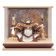 兜ケース飾り「木目翔龍三日月日輪」 56128K 五月人形 【メーカー直送】