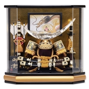 兜ケース飾り「彫金龍伊達政宗」 56795F 五月人形 【メーカー直送】