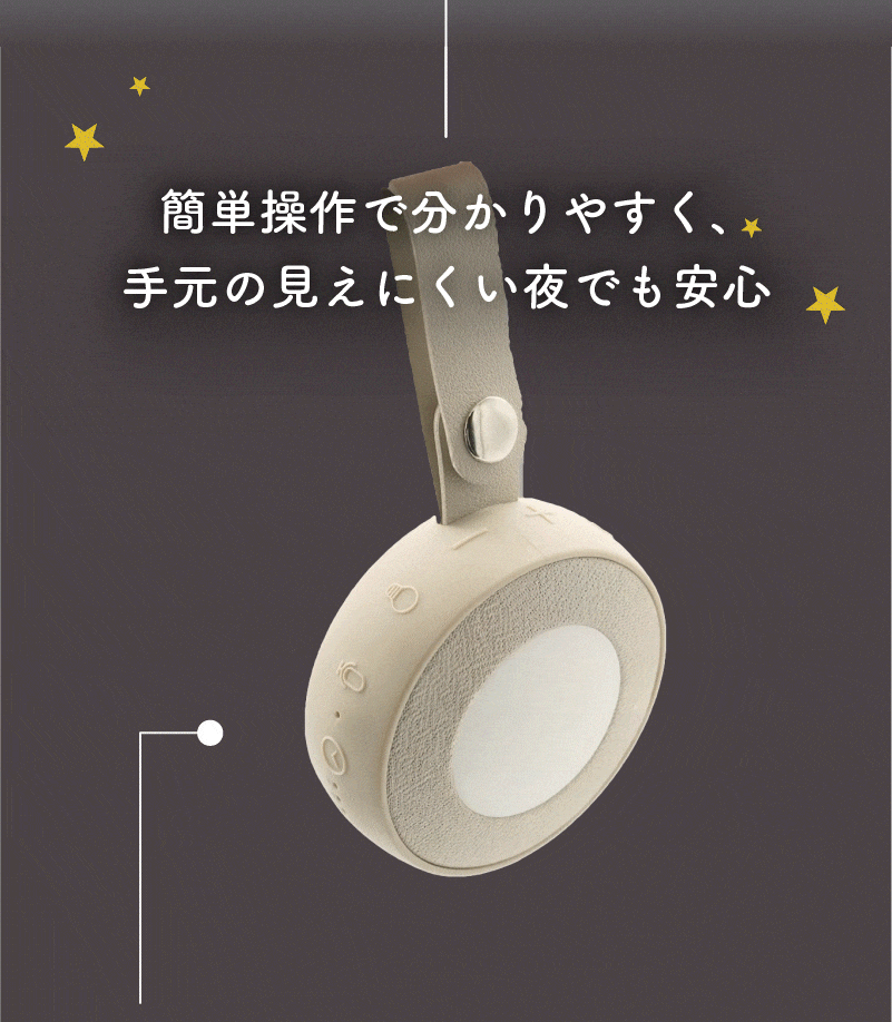 簡単操作で分かりやすく、手元の見えにくい夜でも安心