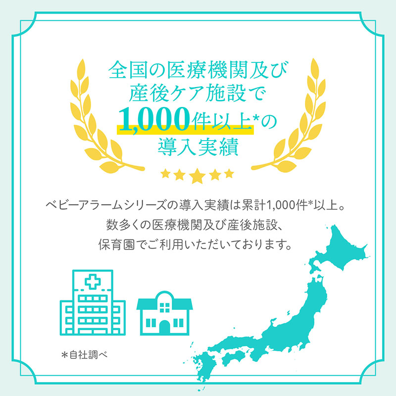 全国の医療機関及び産後ケア施設で1000件以上の導入実績