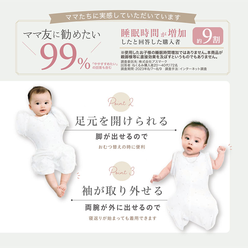 ママ友に勧めたい99％　足元を開けられる　袖が取り外せる
