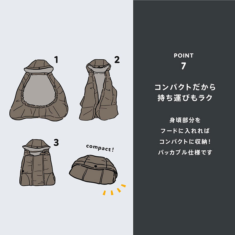 コンパクトだから持ち運びもラク