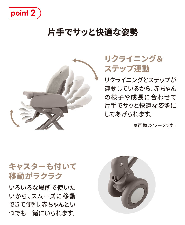 片手でサッと快適な姿勢