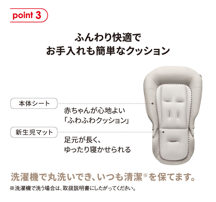 ふんわり快適でお手入れも簡単なクッション　洗濯機で丸洗いOK