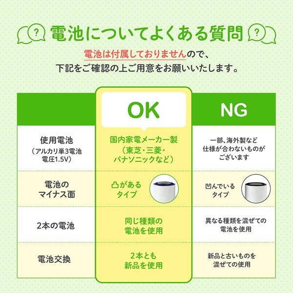 電池についてよくある質問