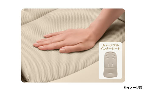 洗えるメッシュシート＆ふわふわリバーシブルインナーシート