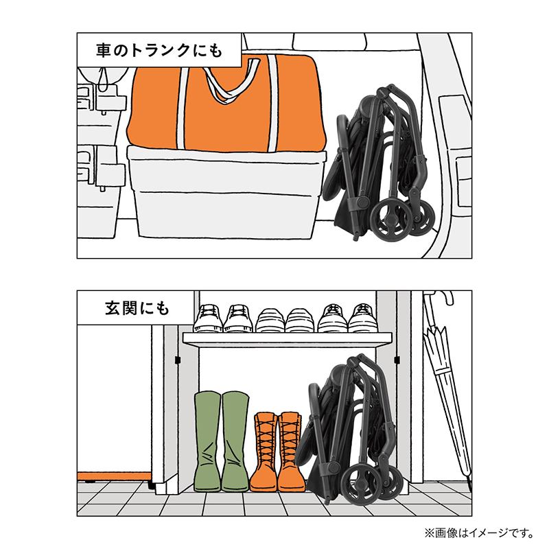 車のトランクにも 玄関にも