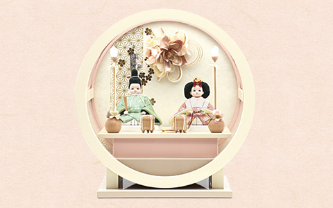 木目込飾りの雛人形